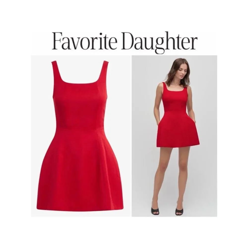Favorite Daughter The Morgan Mini Dress Garnet Red Color